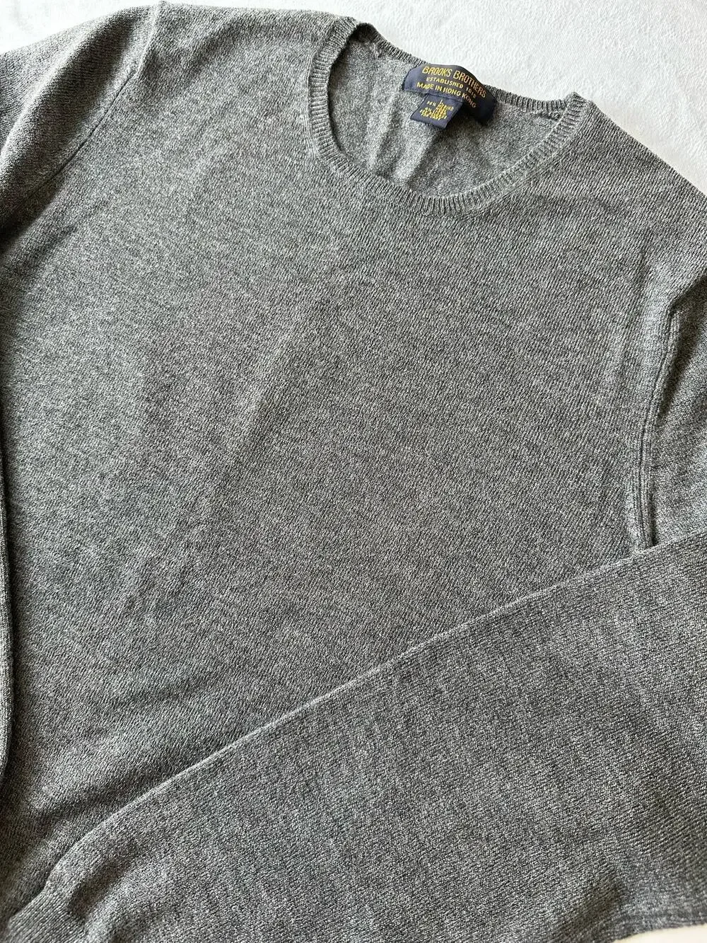 Brooks Brothers Grey Wool Sweater Size Large